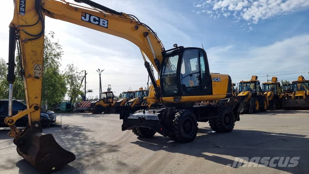 JCB JS 175 W: Вид збоку з робочим обладнанням