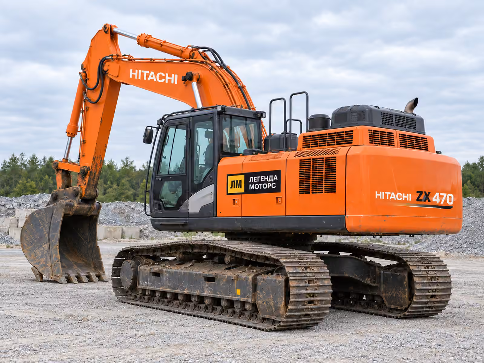 Hitachi ZX 470 — вигляд збоку або ззаду, ілюстрація