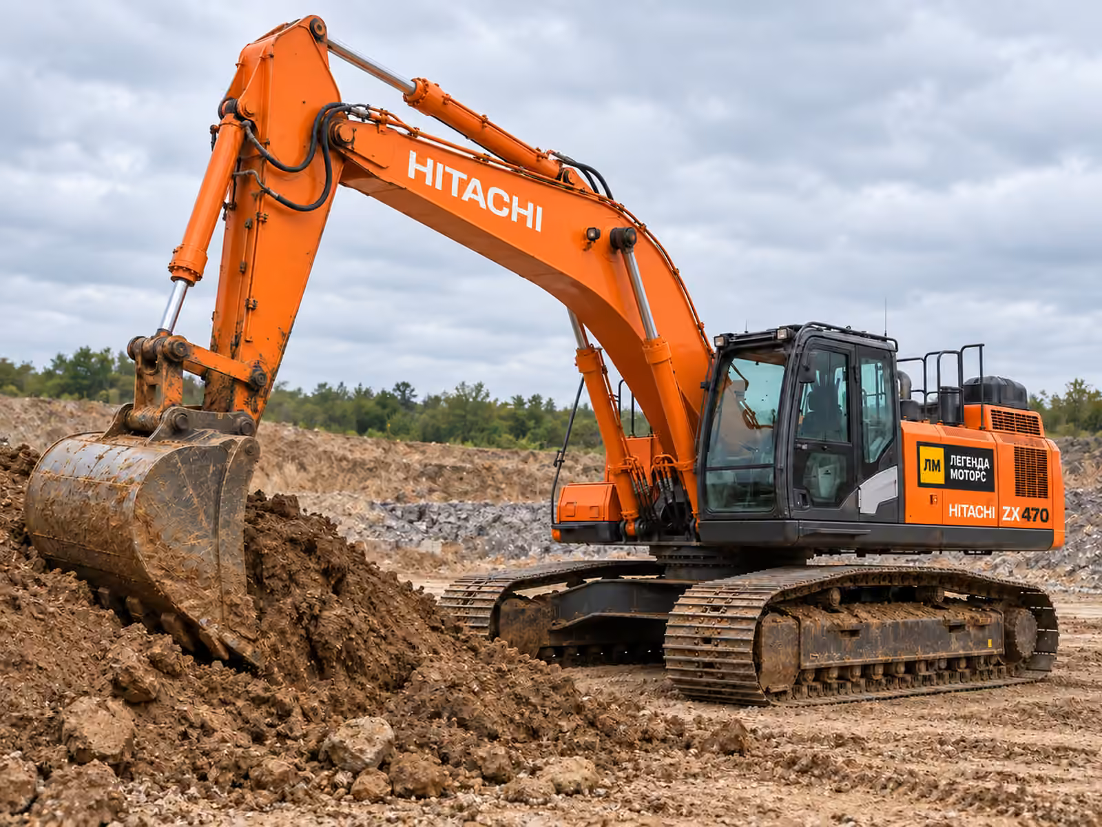 Hitachi ZX 470 — типовий робочий процес, ілюстрація