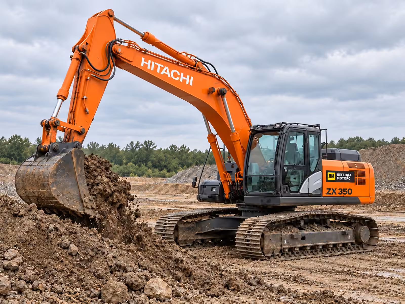 Hitachi ZX 350 — типовий робочий процес, ілюстрація