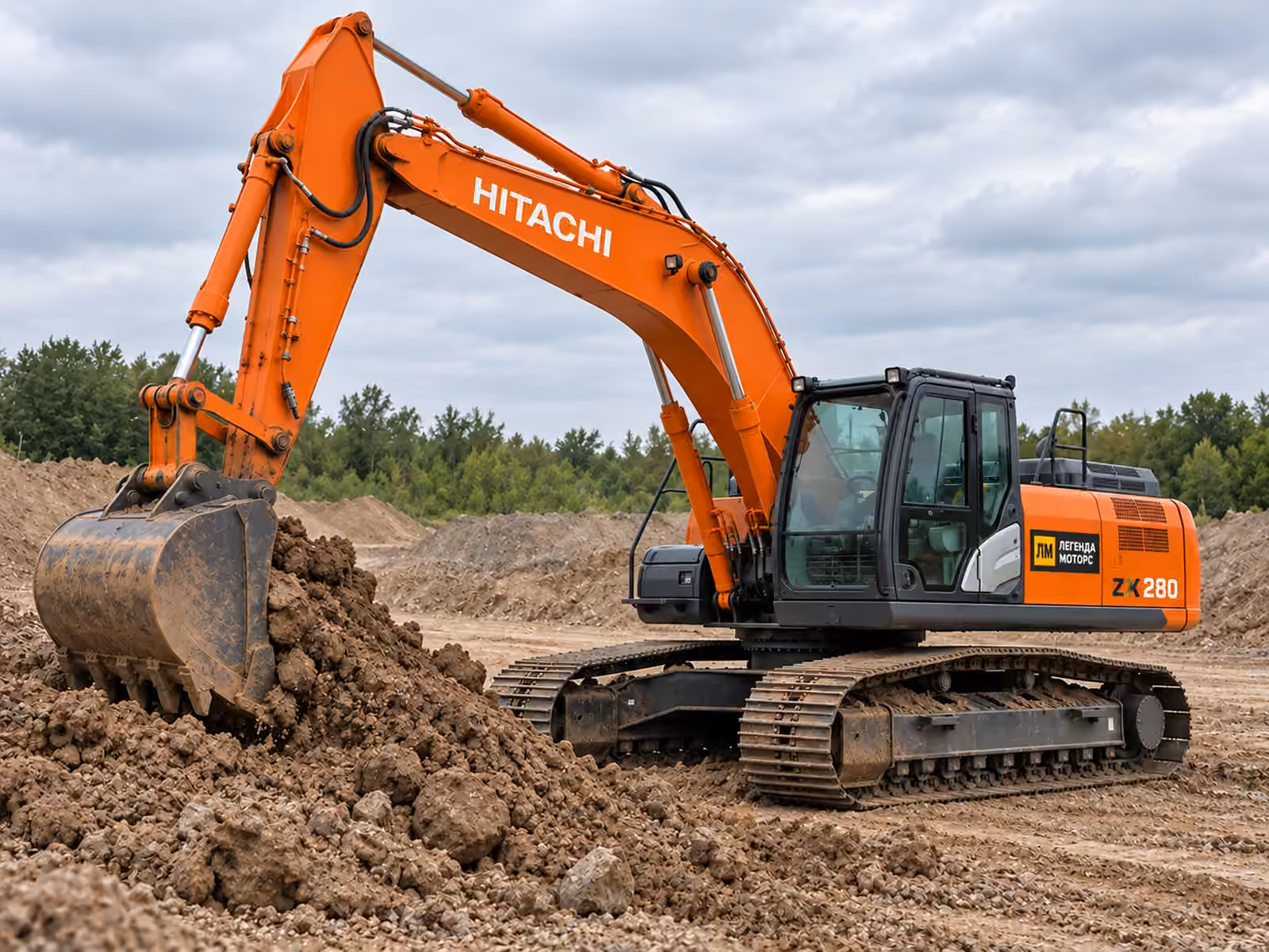 Hitachi ZX 280 — типовий робочий процес, ілюстрація