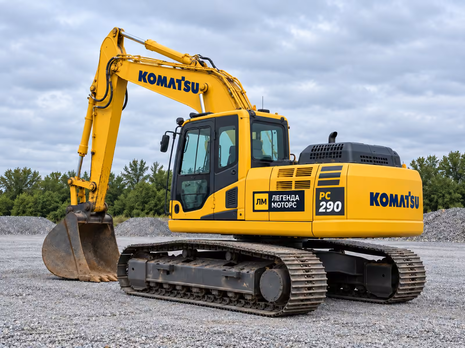 Komatsu PC 290 — вигляд збоку або ззаду, ілюстрація