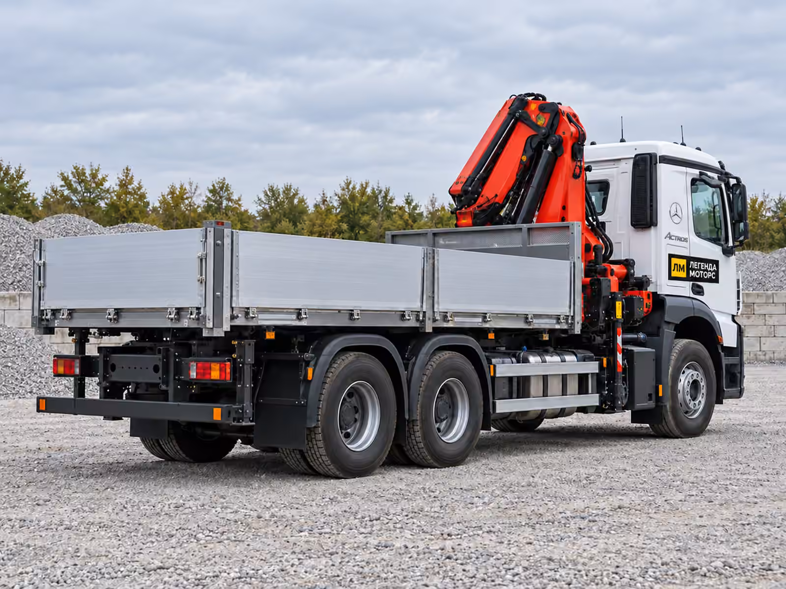 Mercedes Actros — вигляд збоку або ззаду, ілюстрація