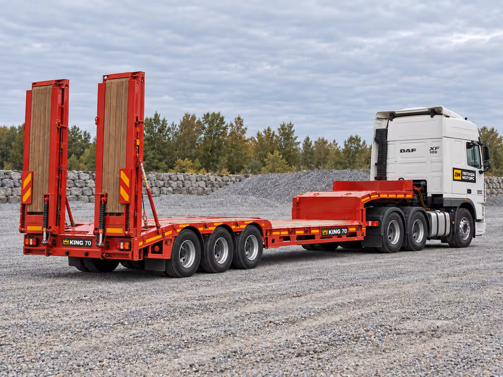 DAF XF 105 + King 70 — вигляд збоку або ззаду, ілюстрація
