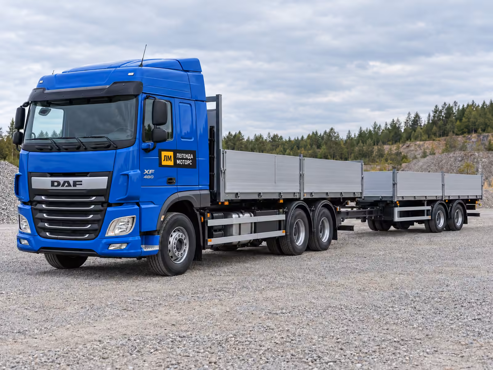 DAF XF 480 — вигляд спереду під кутом, ілюстрація